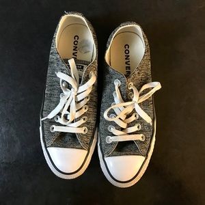 Black Heathered All Star Converse size 7